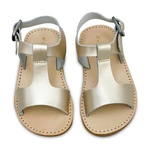Freshly Picked Malibu Gold Sandals Classic T-Strap Design